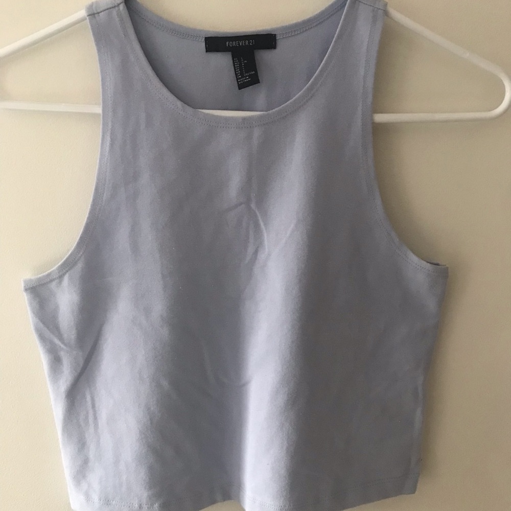 Baby Blue Razorback Crop Top